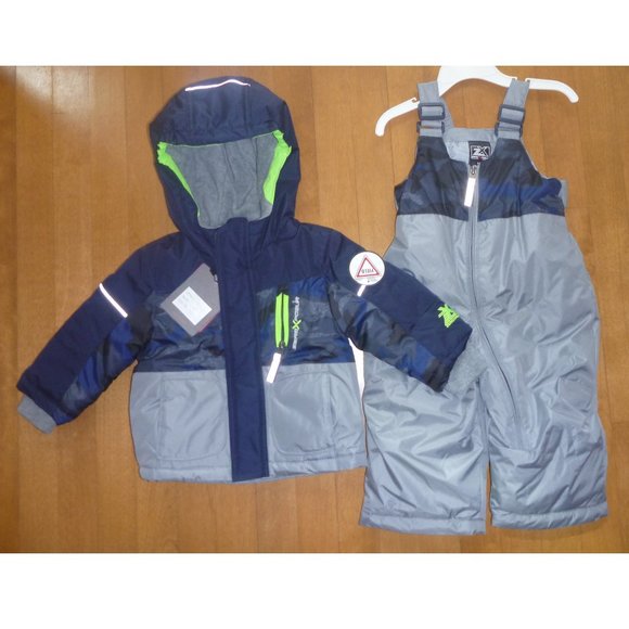 Baby Boys ZeroXposur Snowsuit Jacket Coat & Bibs Size 12 Months NWT - Picture 1 of 6